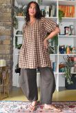 Bibi Gingham Pocket Tunic Naturals
